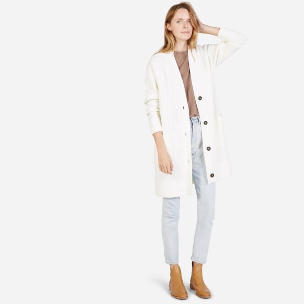 Everlane Chunky Wool Cardigan Coat